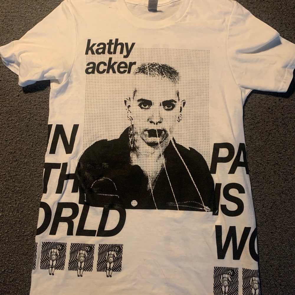 Kathy Acker test print t shirt